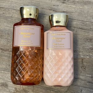 champagne toast shower gel and lotion
